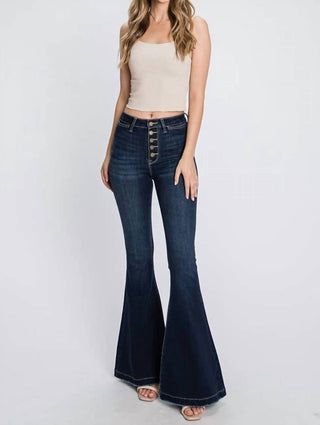 Petra153 - Super Fly Button Flare Jeans