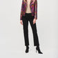 Joseph Ribkoff - Geometric Foiled Faux Suede Jacket