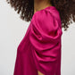 Joseph Ribkoff - Satin Top With Shirred Sleeves