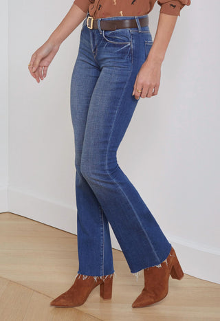 L'Agence - Sneeki Low Rise Sneaker Straight Jean