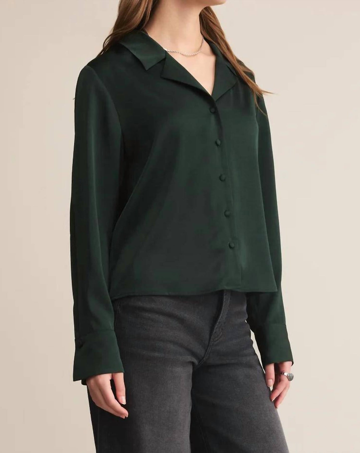 Z Supply - Ana Satin Button Up Top
