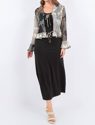 Paparazzi - Devore Burnout Tie Front Cardigan