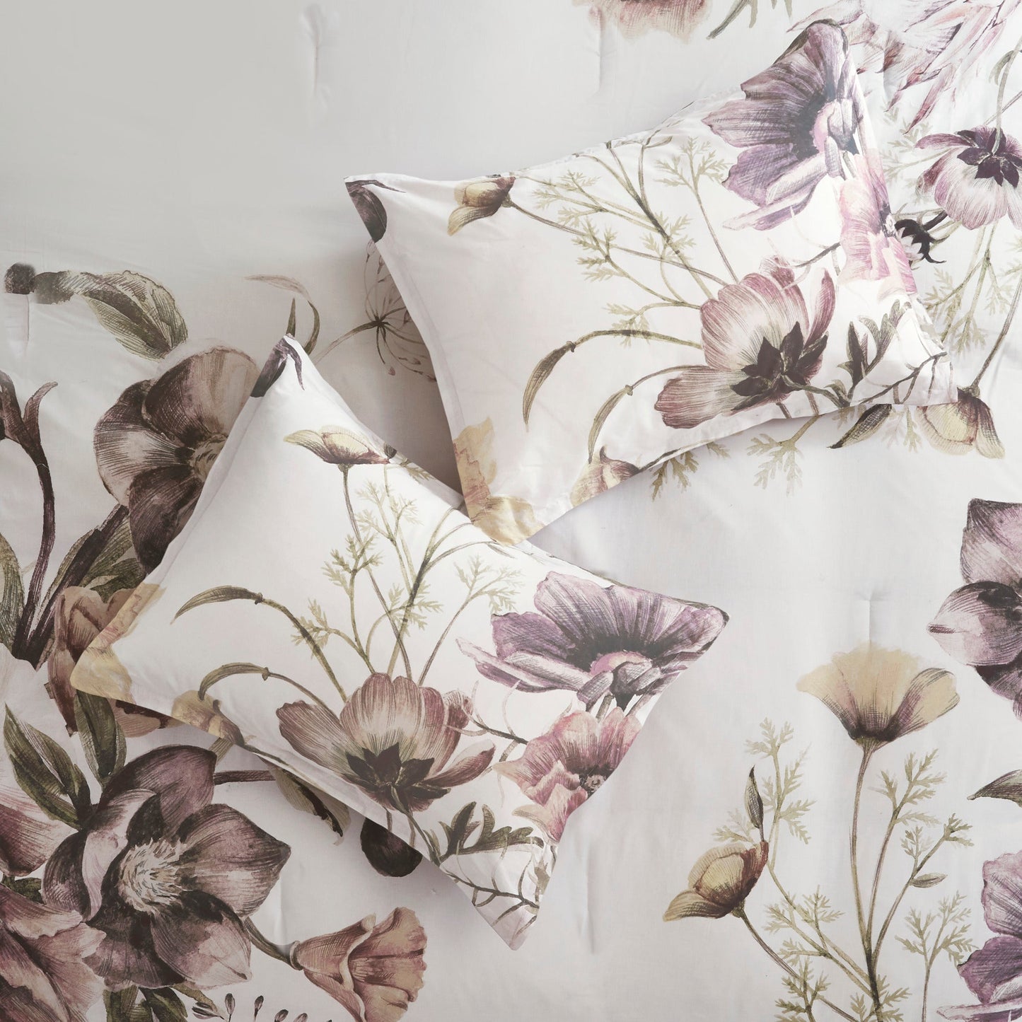 8 Piece Cotton Printed Comforter Set Blush King