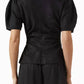 Matthew Bruch - Shirred Puff Sleeve Button Down Shirt