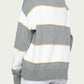 &Merci - TWO-TONE STRIPED CREWNECK SWEATER