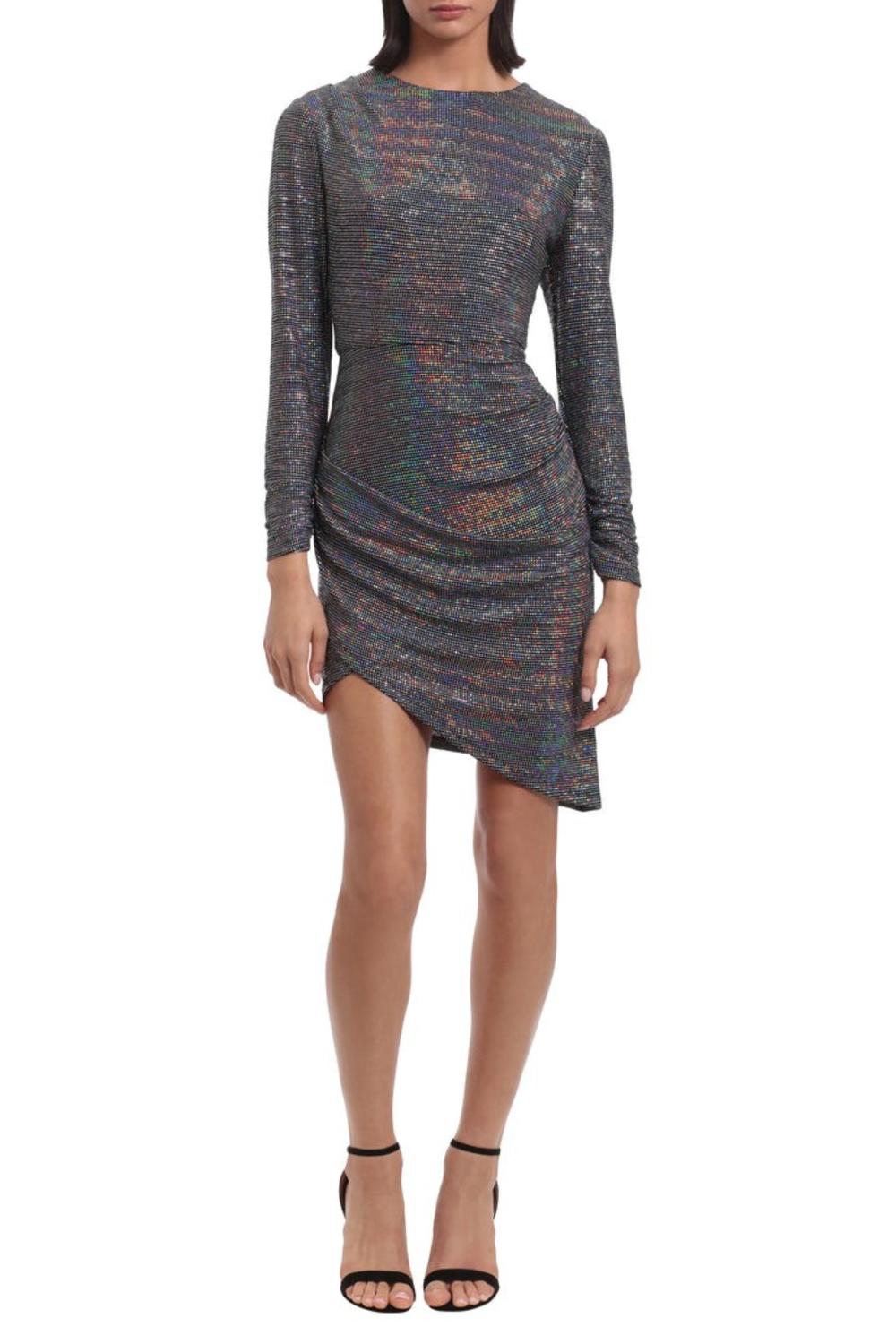 Donna Morgan - Asymmetric Hem Long Sleeve Party Dress