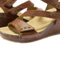Halsa Footwear - Women's Giselle Leather With Embossed Wedge Sandal