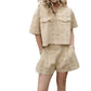 Mustard Seed - Embroidered Floral Shorts