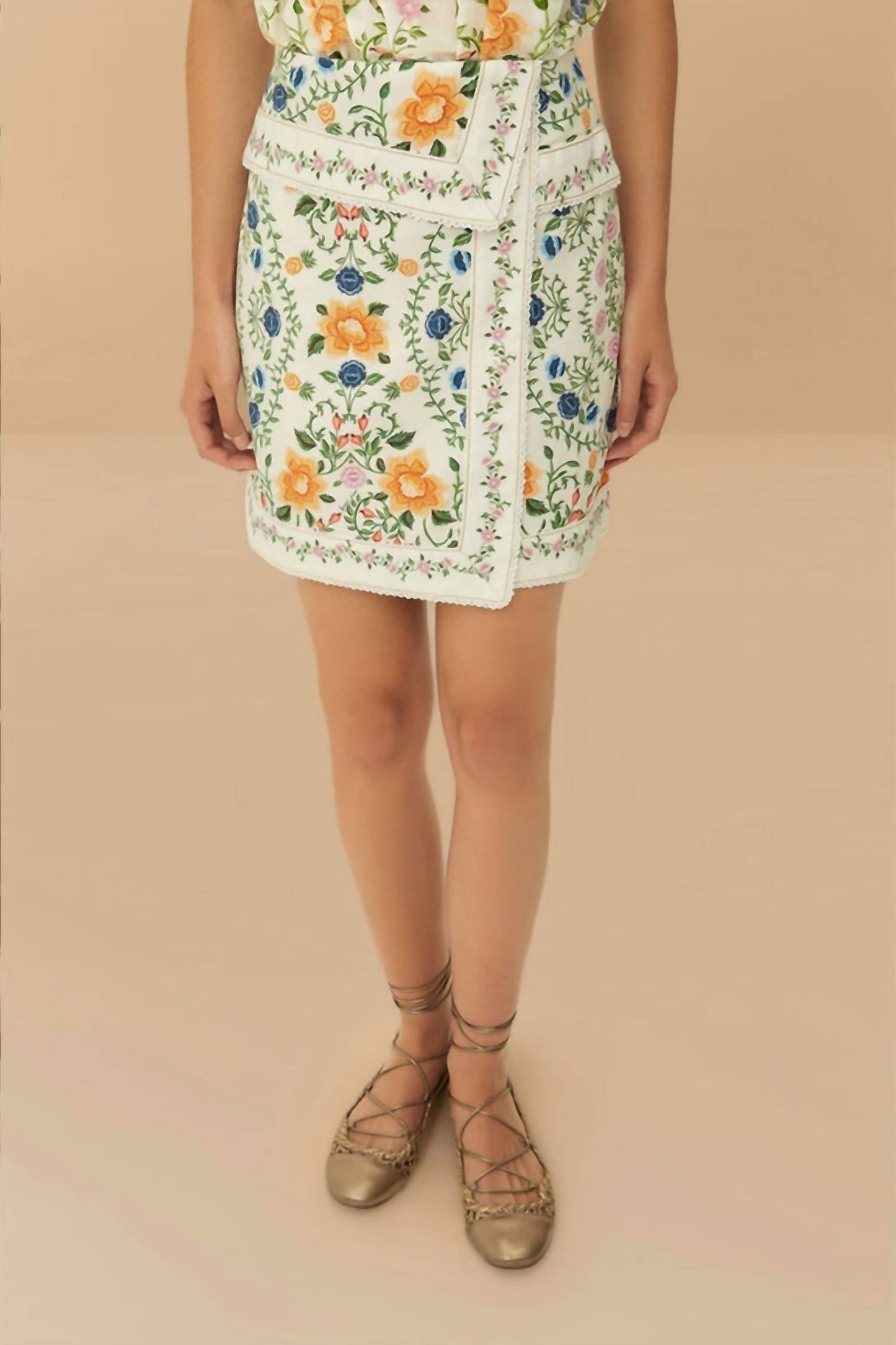 Farm Rio - Folk Floral Mini Skirt