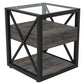 Set of 2 Modern End Tables with Drawer - Nightstand