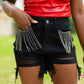 Buddylove - Elvis Crystal Fringe Denim Shorts