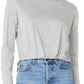Bobi - Tuck Hem Long Sleeve Scoop Neck Tee