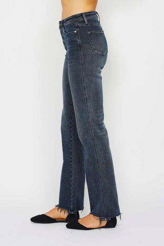Judy Blue - High Waist Button Fly Straight Denim Jeans