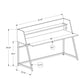 Computer Desk for Home Office with Marble Look and Storage Shelves
