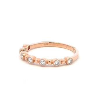 Aamiaa - 0.24 Carat Natural Diamond Bezel & Bar Band Ring