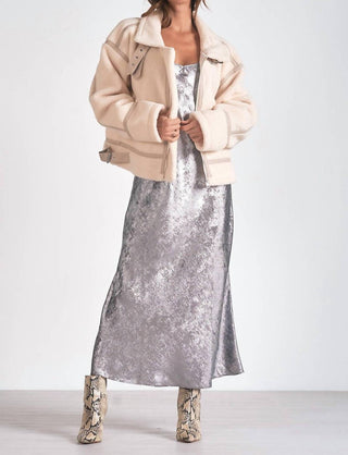 Elan - Slip Scoop Neck Midi Dress