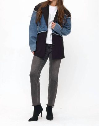 Coalition La - Joanne Denim Accent Statement Blazer