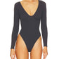 Free People - Meg Seamless V-neck Bodysuit