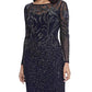 Adrianna Papell - Sequined Bodycon Mesh Dress
