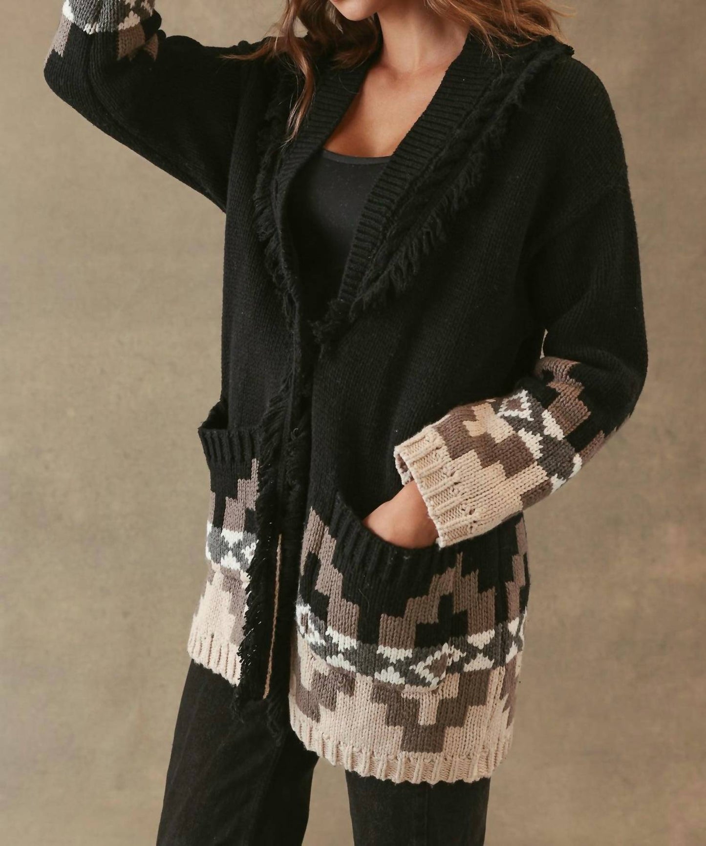27 Miles Malibu - Demeree Cardigan With Southwestern Pattern