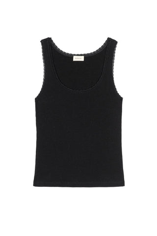 Donni. - Vintage Rib Lace Tank Top