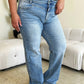 Judy Blue - Women's High Waist Front Yoke Retro Wide Leg Jeans