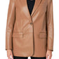 Endless Rose - Faux Leather Blazer