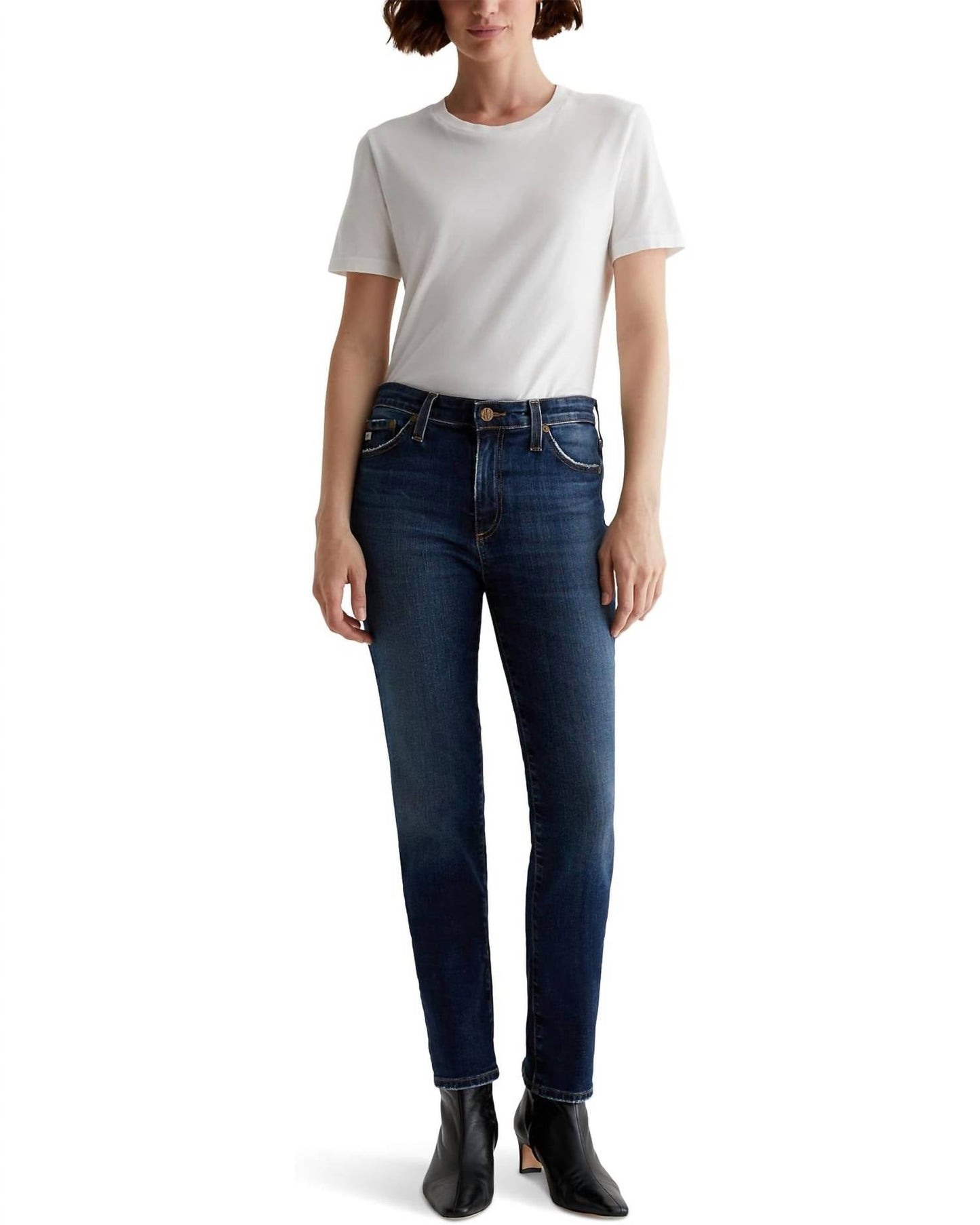 Ag Jeans - Mari Extended Mid Rise Slim Straight Jeans