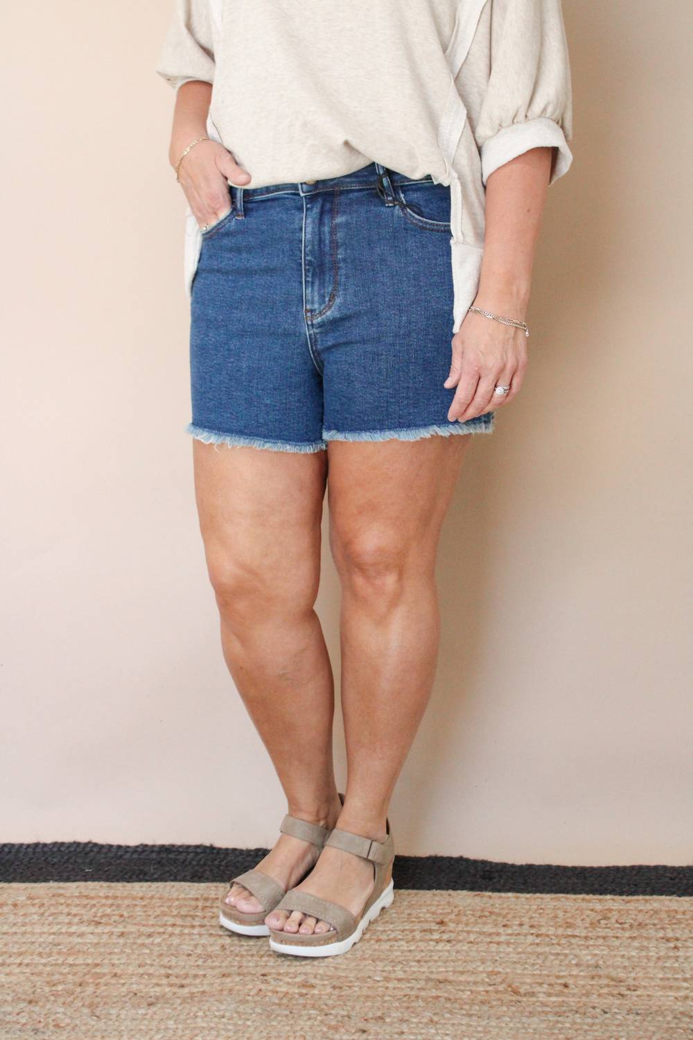 Judy Blue - High Waisted Vintage Denim Shorts