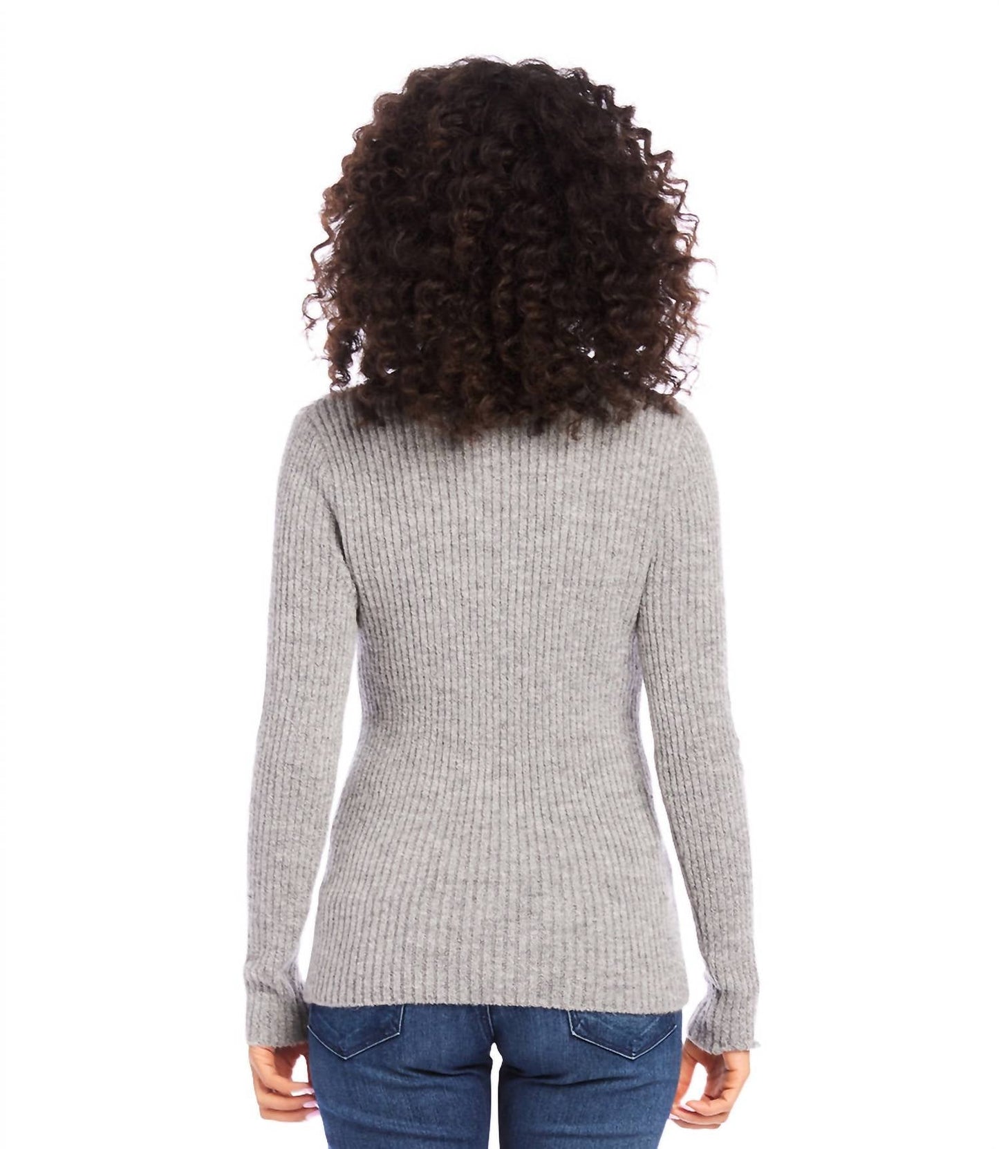 Karen Kane - Wide Ribbed Crewneck Sweater