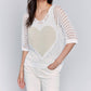 Charlie B - Blanca Heart Knit Top