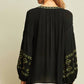 Entro - Tassel Tie Peasant Blouse