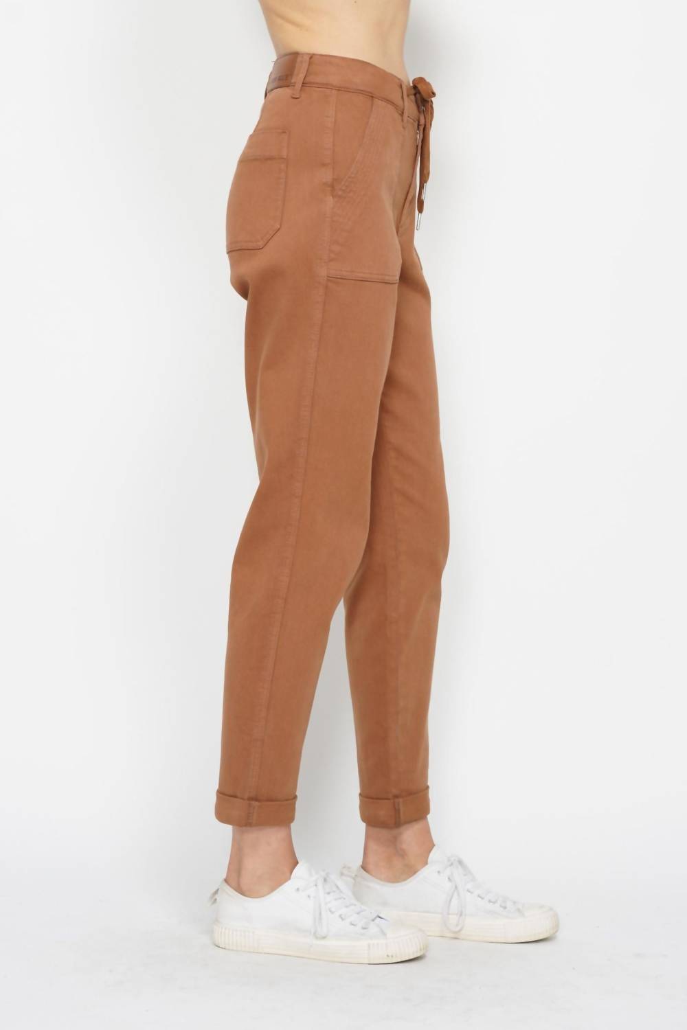 Judy Blue - High Waist Garment Dyed Cuffed Jogger Pant