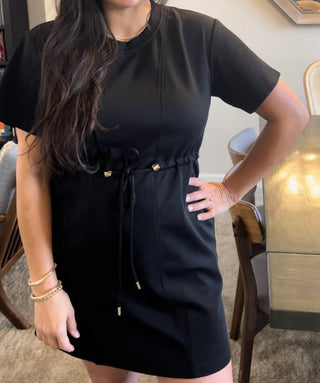 Entro - Drawstring Waist Mini Dress