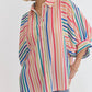 Entro - Multi Striped Button Down Top