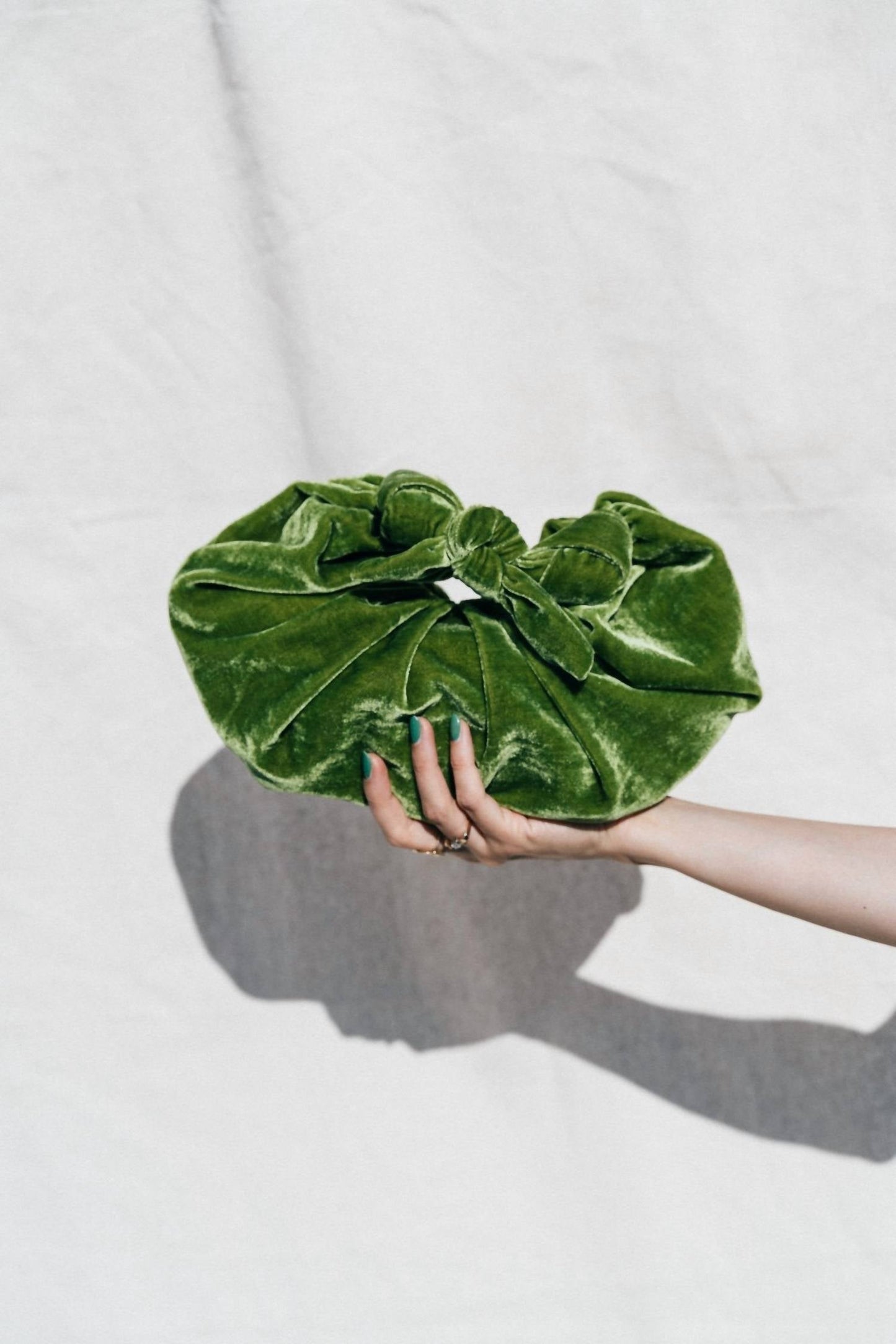 A Bronze Age - Women's Velvet Kiku Croissant Purse