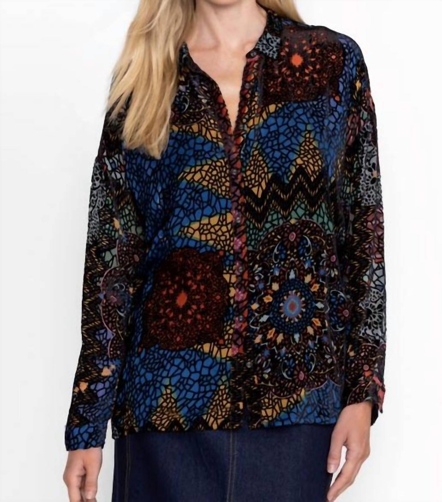 Johnny Was - AUDREY OVERSIZED BURNOUT SHIRT