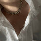 Eklexic - Women's Curb Chain And Clasp Choker