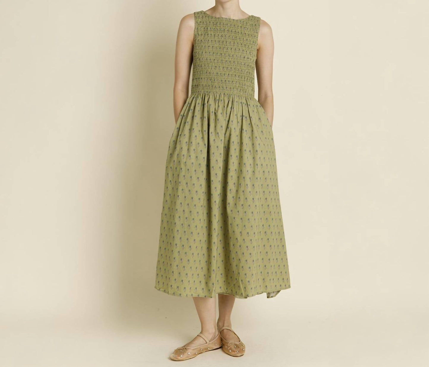 Aureum - Women's Boat Neck Floral Maxi Dress