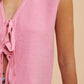 Anniewear - Front Bow Textured Sweater Vest