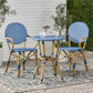 Outdoor PE Rattan and Aluminum 3 Piece French Bistro Set