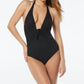 Carmen Marc Valvo - Women's One-piece Plunge-neck Swimsuit
