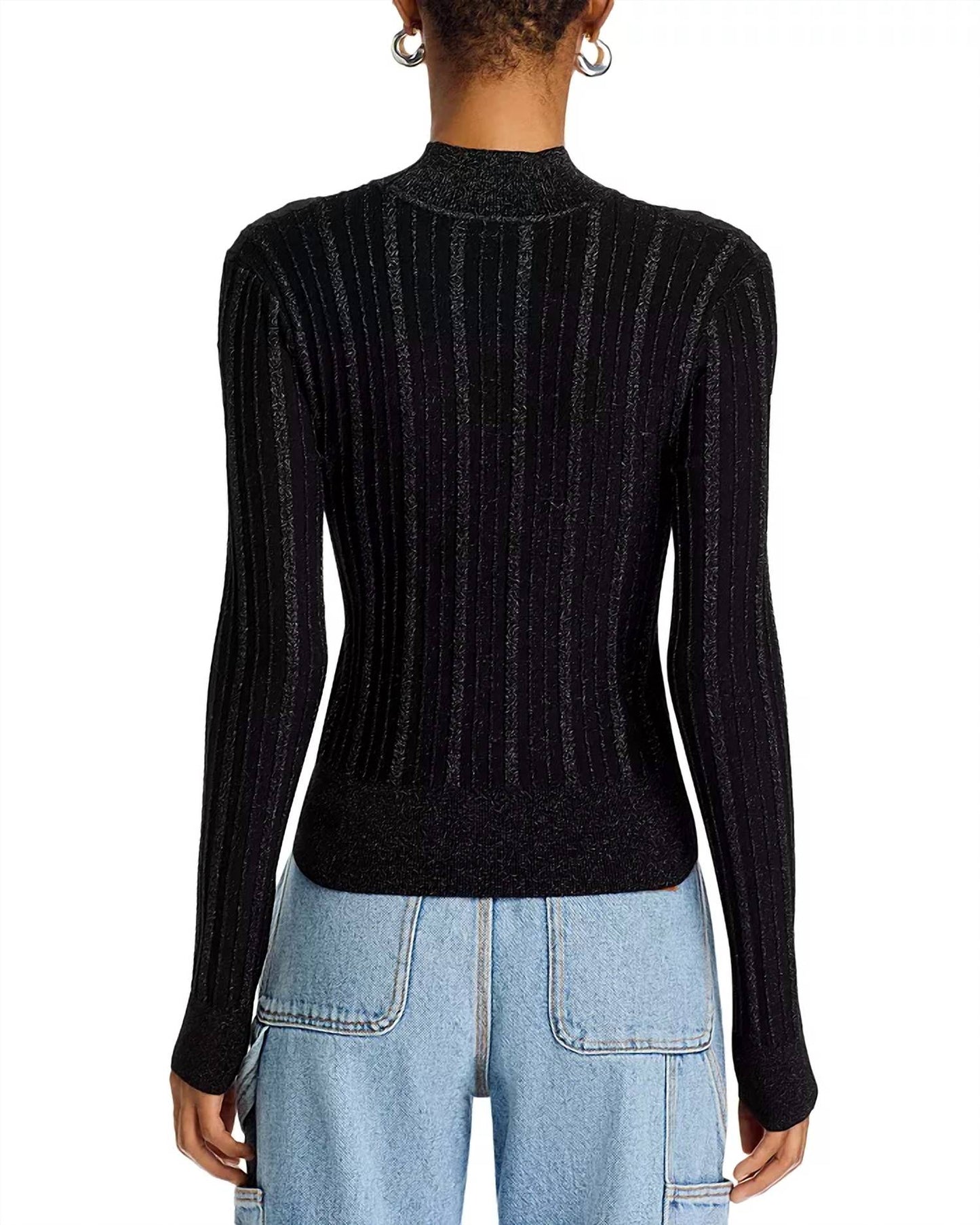 Steve Madden - Pamela Metallic Cable Knit Sweater
