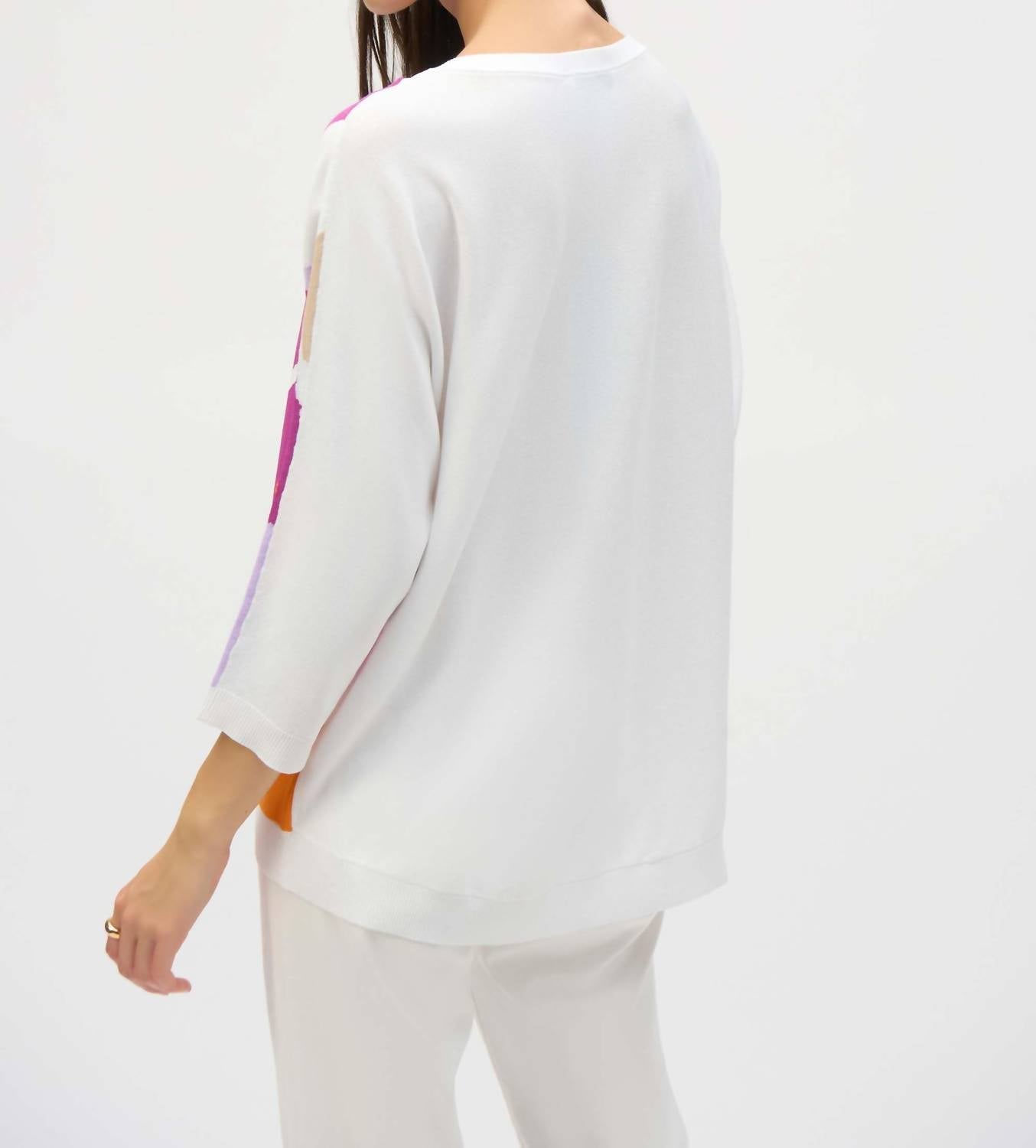 Joseph Ribkoff - Knit Abstract Print Pullover Sweater