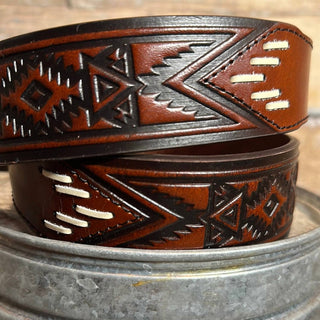 Hooey - Men's Choctaw Aztec Embossed Belt