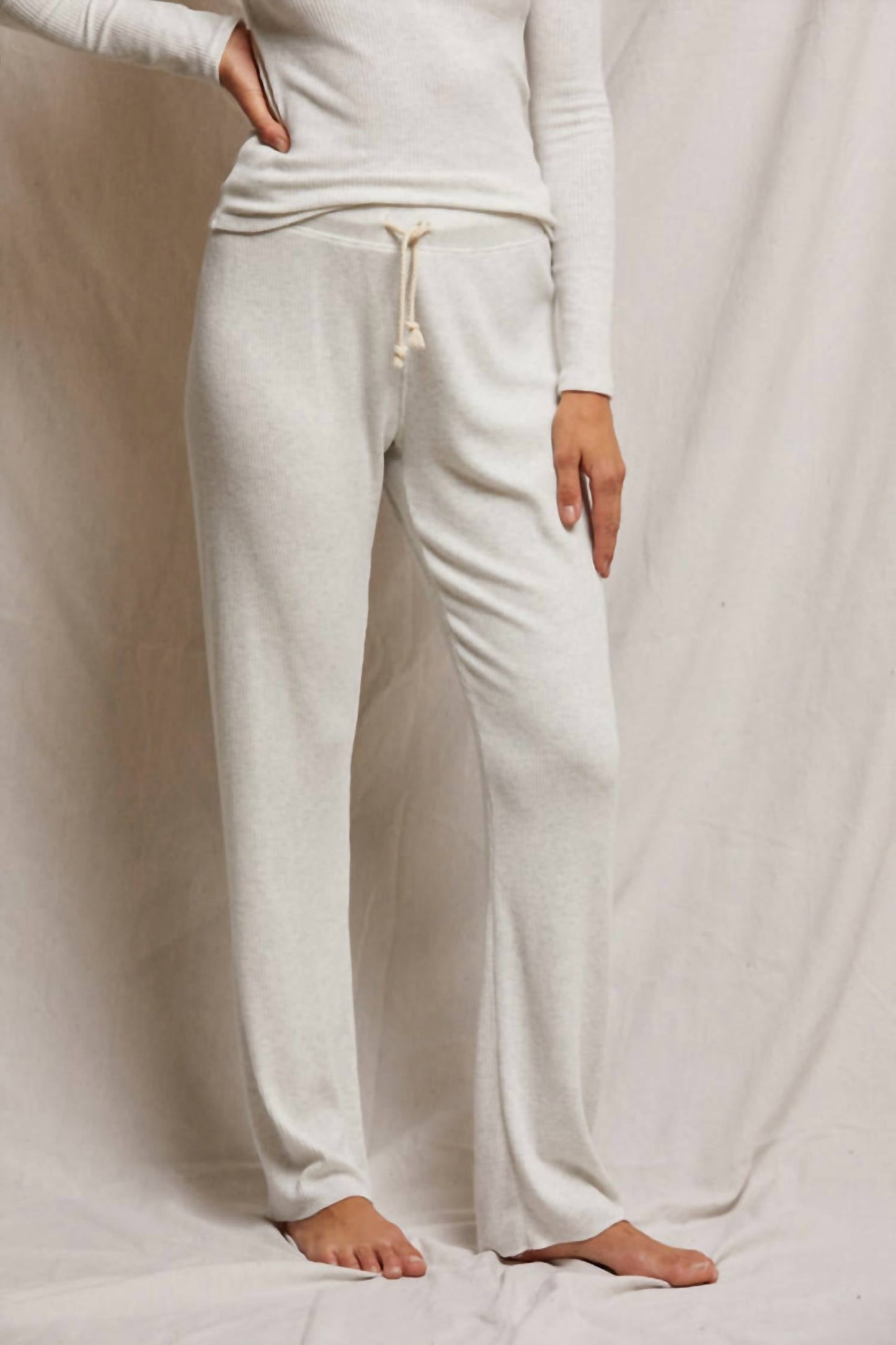 Perfectwhitetee - Leann Sweater Rib Straight Leg Pant