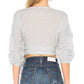 Lovers + Friends - Striped Puff Sleeve Bow Wrap Blouse