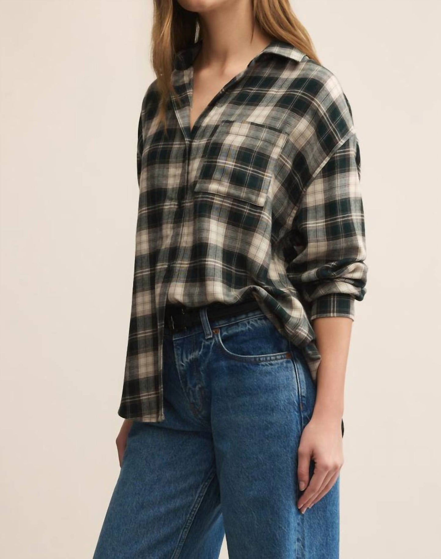 Z Supply - River Plaid Button Up Top