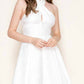 Bright - Cross Halter Jacquard Mini Dress