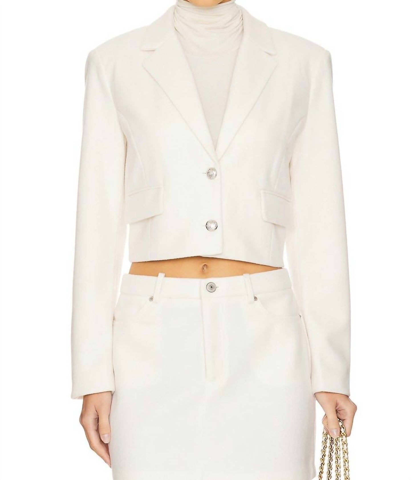 Steve Madden - Double Button Cropped Jacket